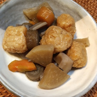 根菜と揚げボールの煮物